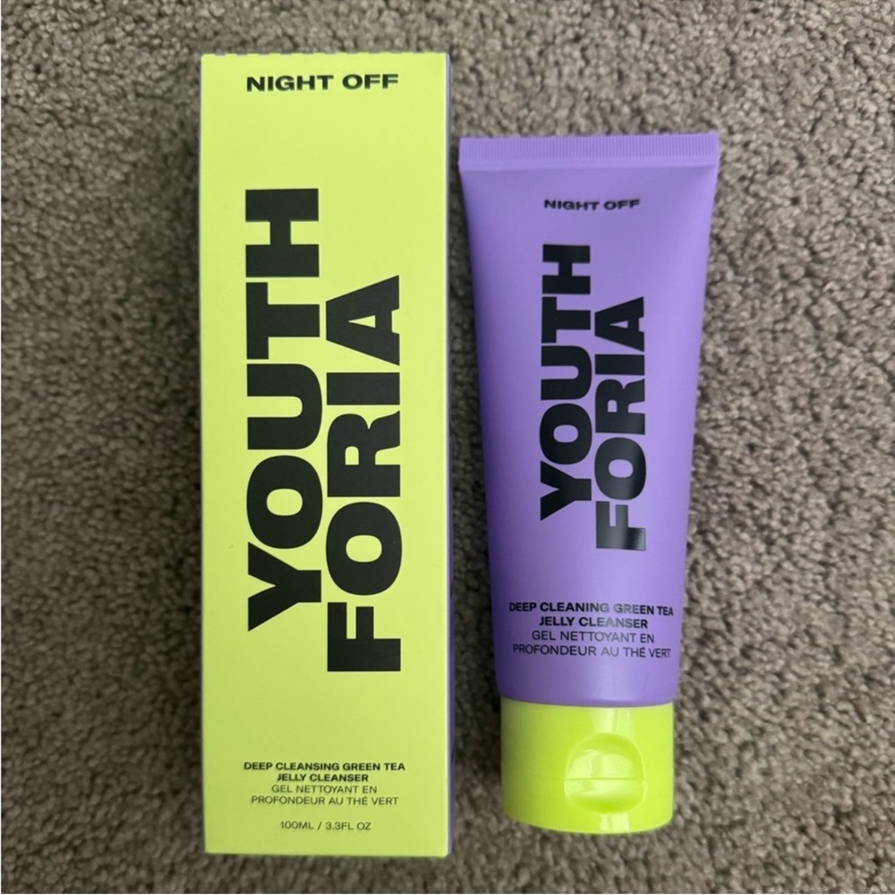 Youthforia Night Off deep cleansing green tea jelly cleanser, full size NIB